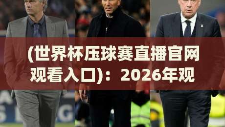 (世界杯压球赛直播官网观看入口)：2026年观赛指南，别走弯路